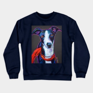 Greyhound with Scarf Crewneck Sweatshirt